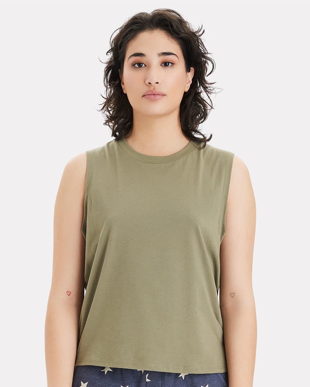 Image for Women's Cotton Jersey Go-To Crop Muscle Tank - 1174