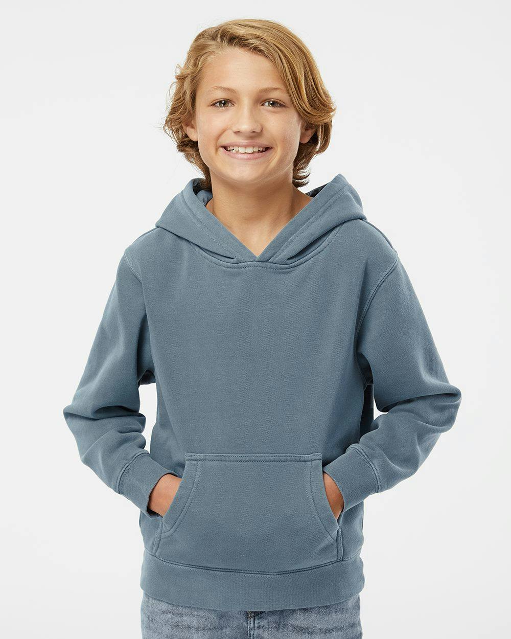 Image for Youth Midweight Pigment-Dyed Hooded Sweatshirt - PRM1500Y