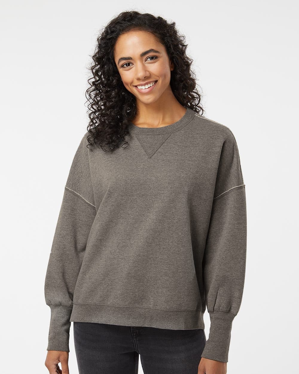 Image for Women's Sueded Fleece Crewneck Sweatshirt - W22712