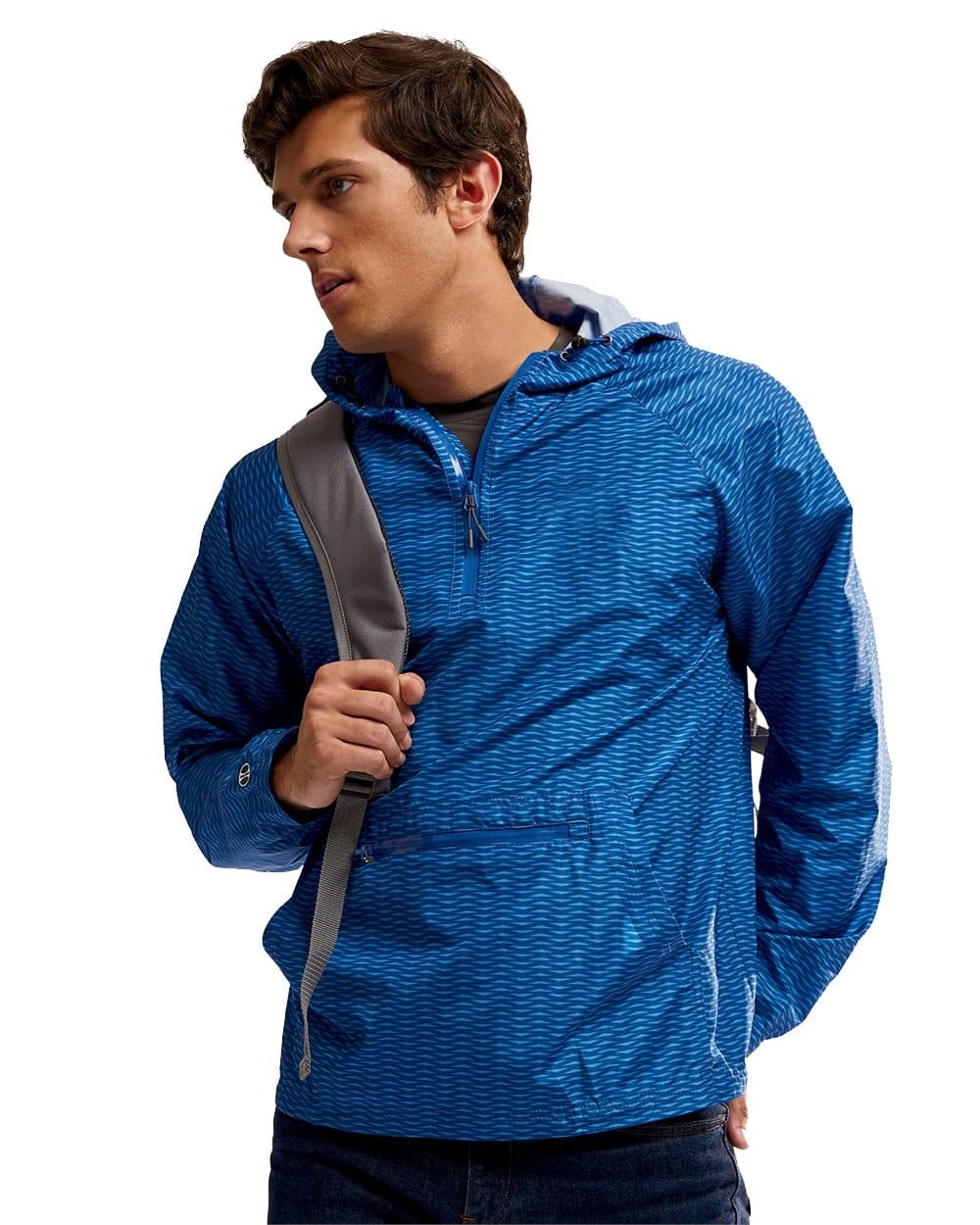 Image for Men's Range Hooded Packable Quarter-Zip Jacket - 229554