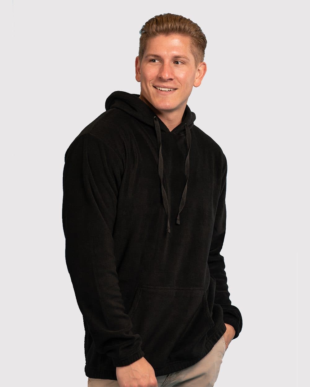 Image for Men's Polar Fleece Hooded Pullover - 3500