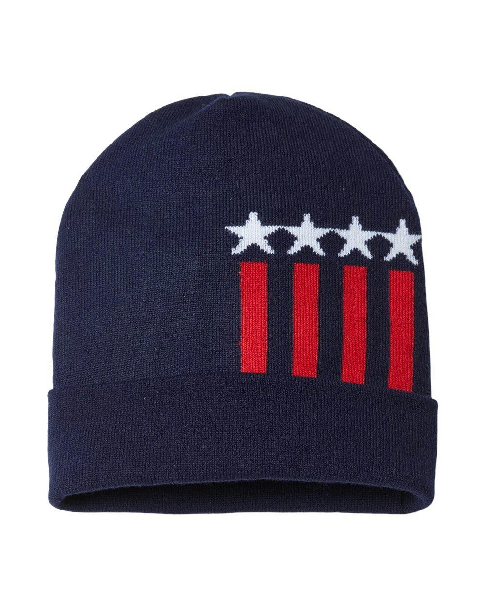 Image for USA-Made Patriotic Cuffed Beanie - RK12