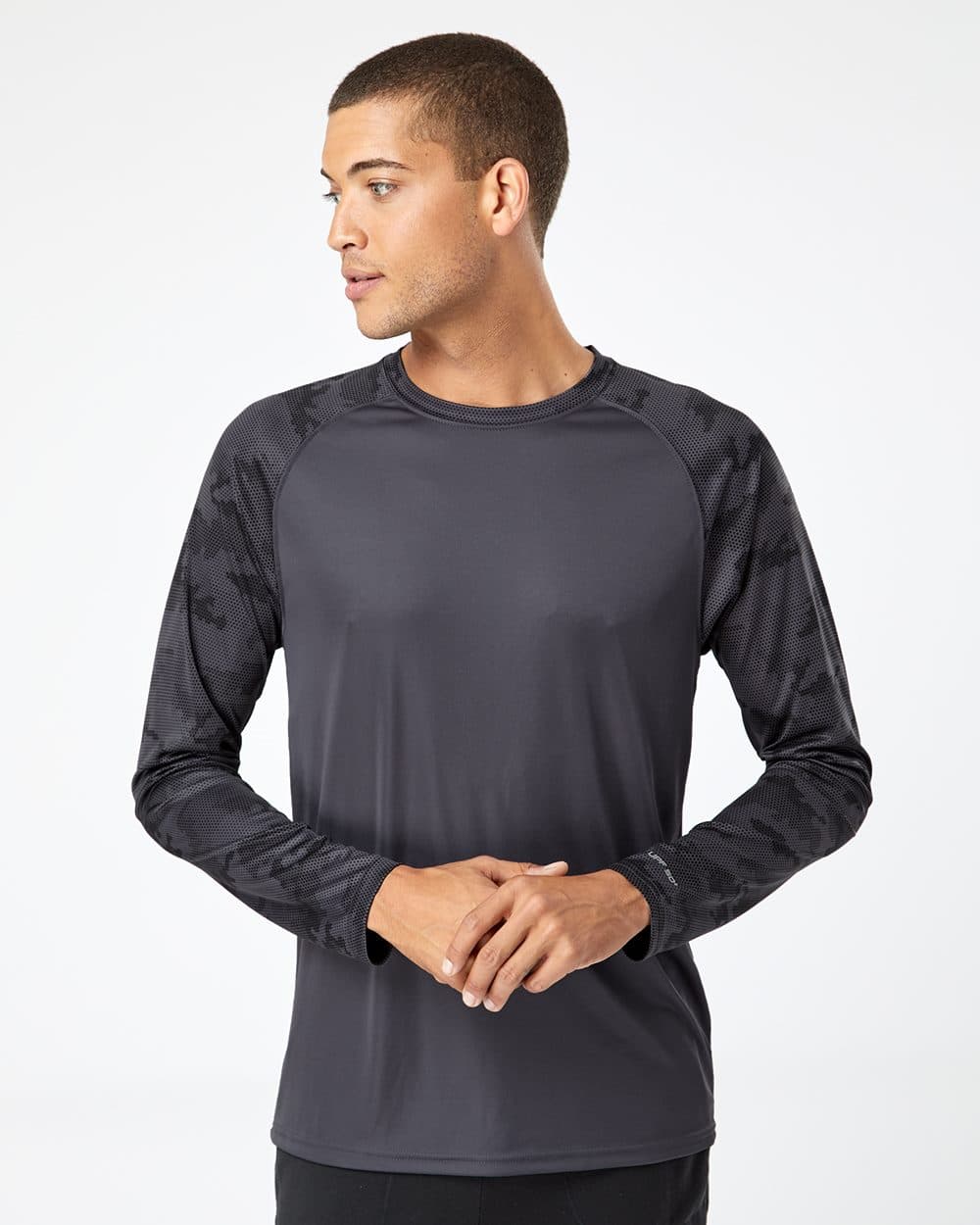 Image for Unisex Cayman Performance Camo Colorblocked Long Sleeve T-Shirt - 216
