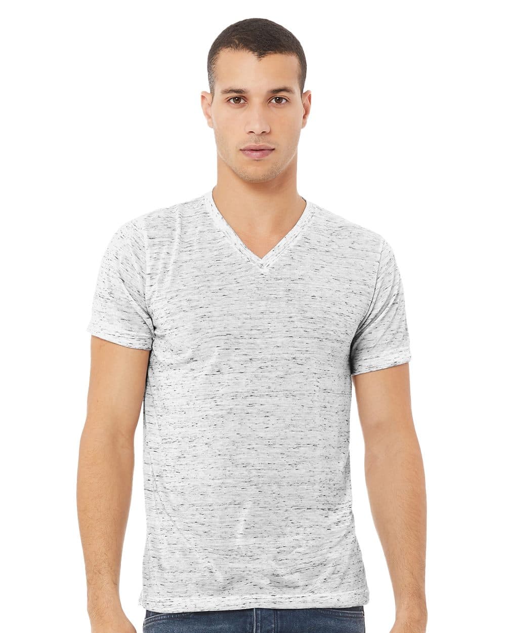 Image for Textured Jersey V-Neck Tee - 3655