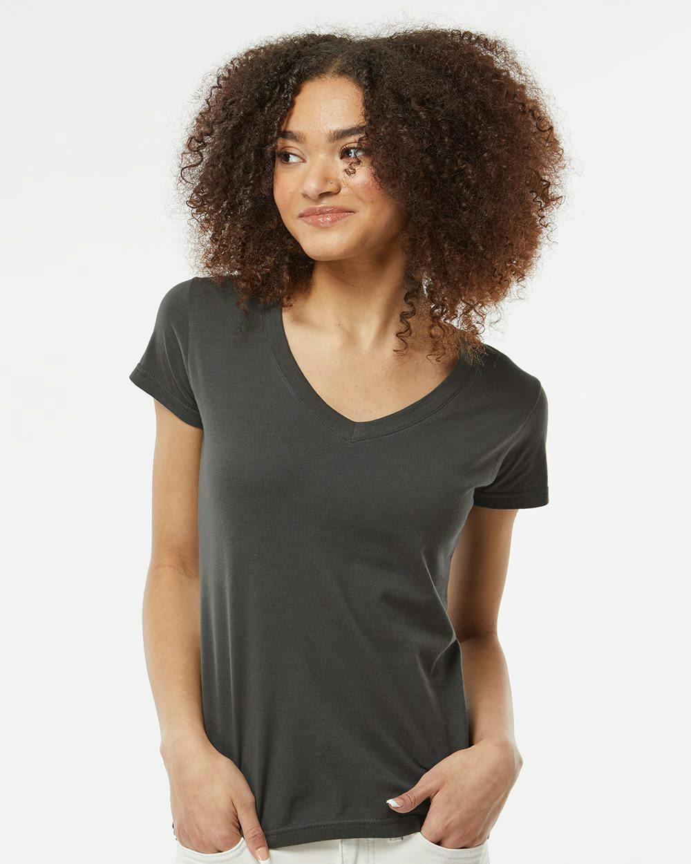 Image for Women's Fine Jersey V-Neck T-Shirt - 214