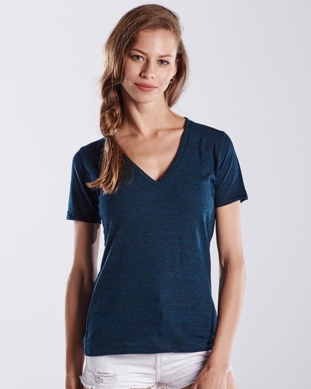 Image for Women's V-Neck Overdyed Tee - US2228