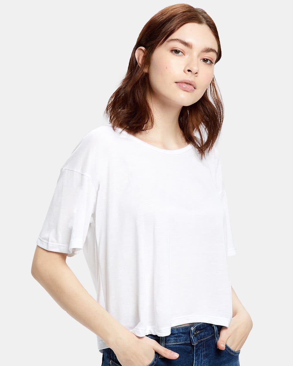 Image for Women's Boxy Open Neck Tee - US309