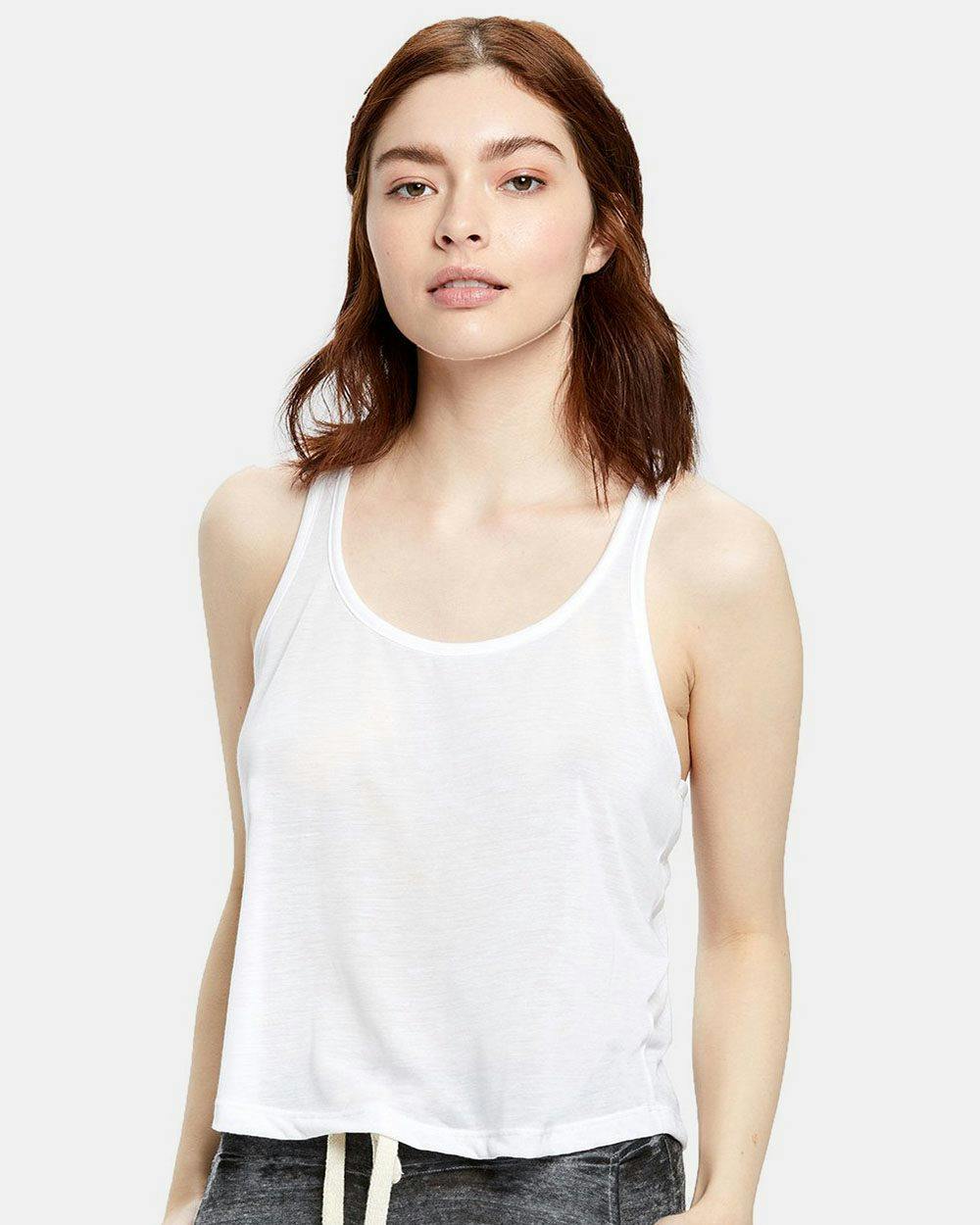 Image for Women's Sheer Cropped Racer Tank Top - US510