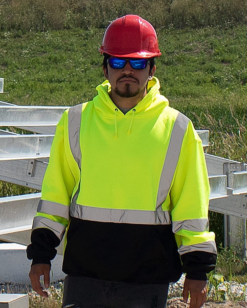 Image for Unisex Hi-Vis Hooded Sweatshirt - JS154