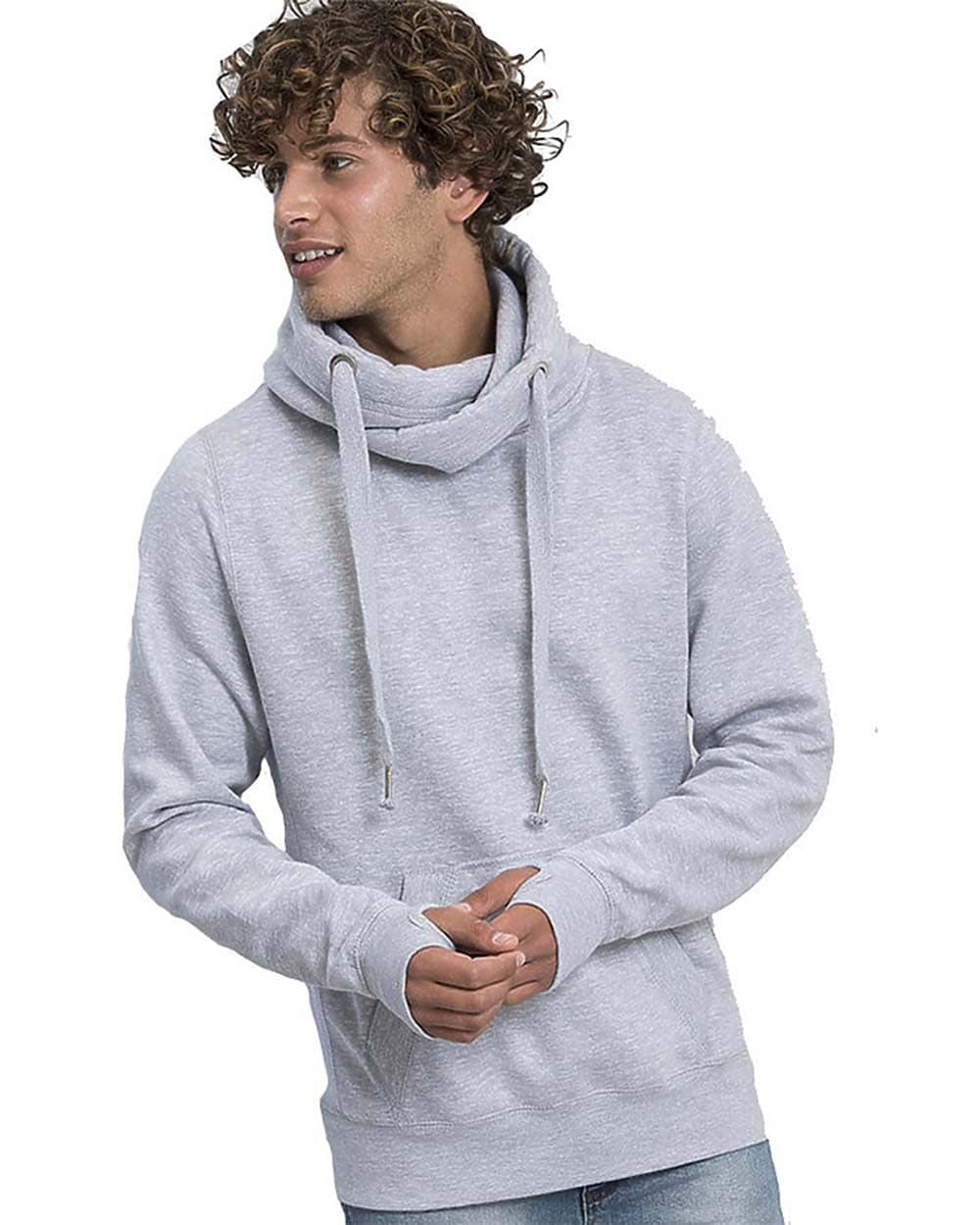 Image for Cross Neck Hooded Sweatshirt - JHA021