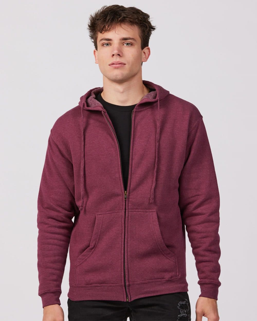 Image for Unisex Premium Fleece Full-Zip Hooded Sweatshirt - 581