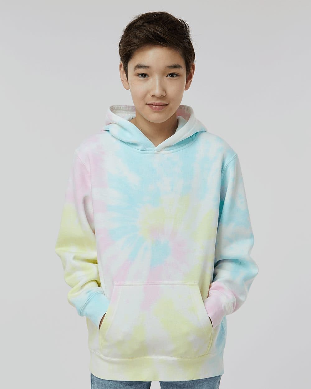 Image for Youth Midweight Tie-Dyed Hooded Sweatshirt - PRM1500TD