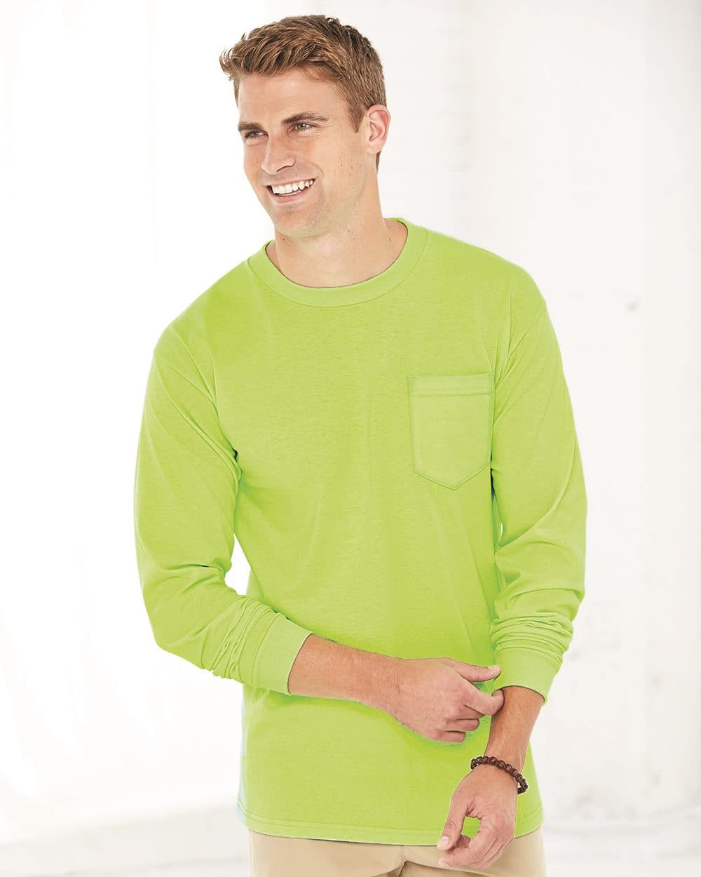 Image for Union-Made Long Sleeve Pocket T-Shirt - 3055