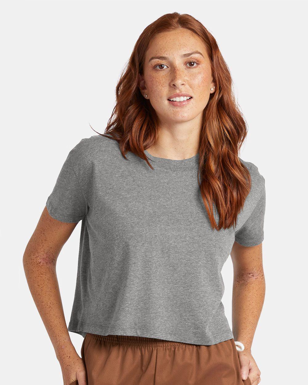 Image for Women's Cotton Jersey CVC Go-To Headliner Crop Tee - 5114CV