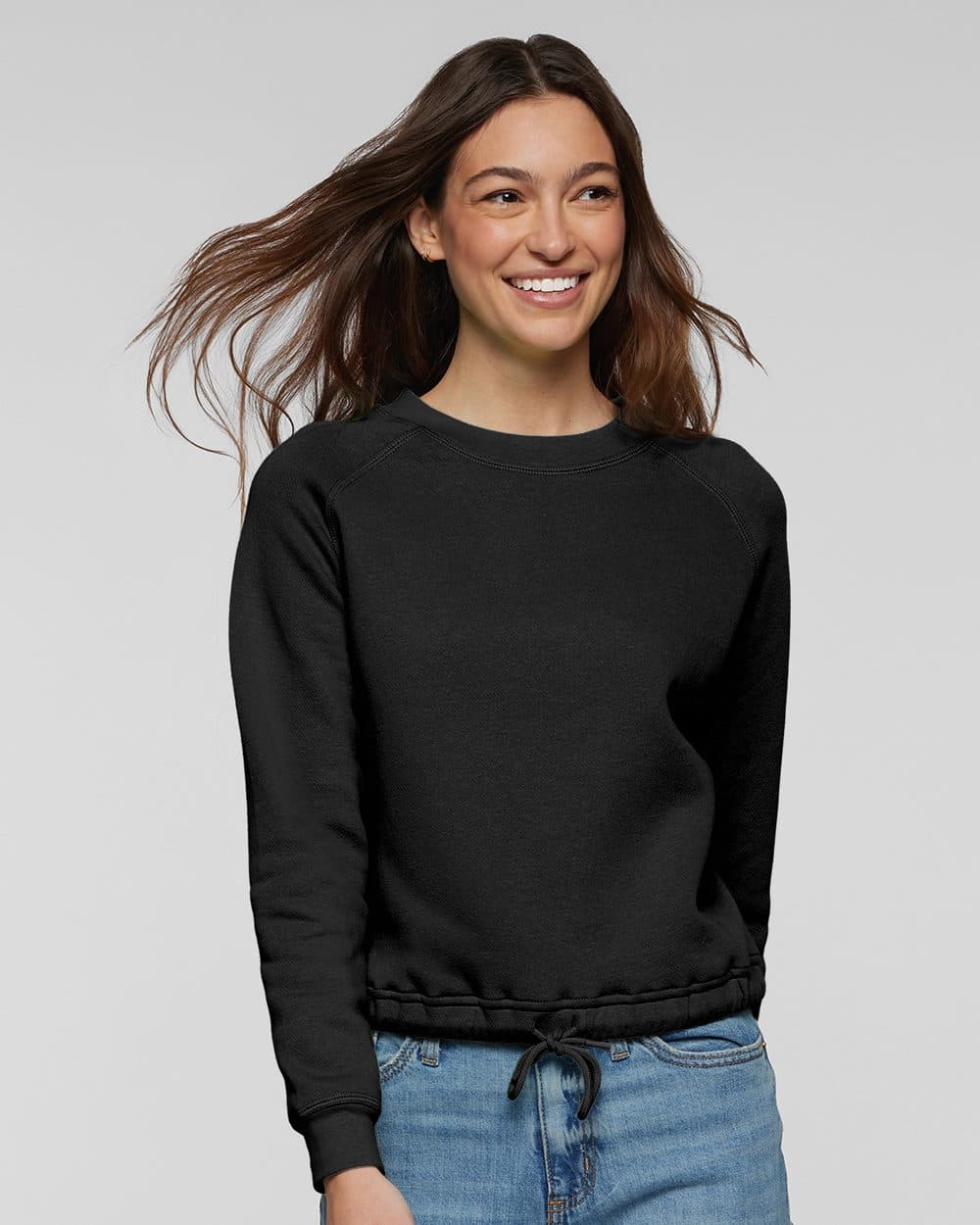 Image for Women's Relaxed 3-End Boxy Fleece Crewneck Sweatshirt - 3528