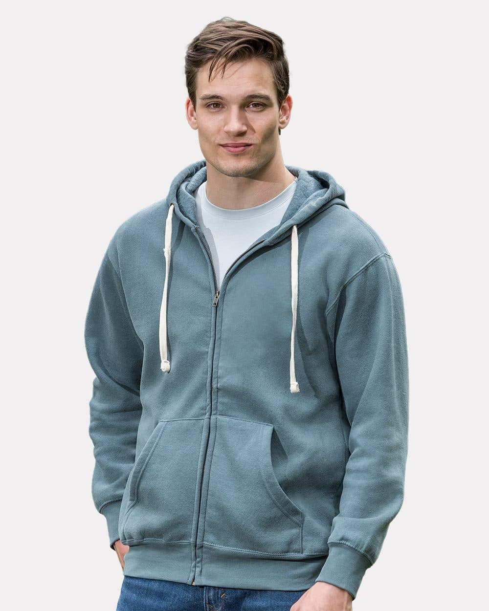 Image for Unisex Vintage Fleece Full-Zip Hooded Sweatshirt - 22132