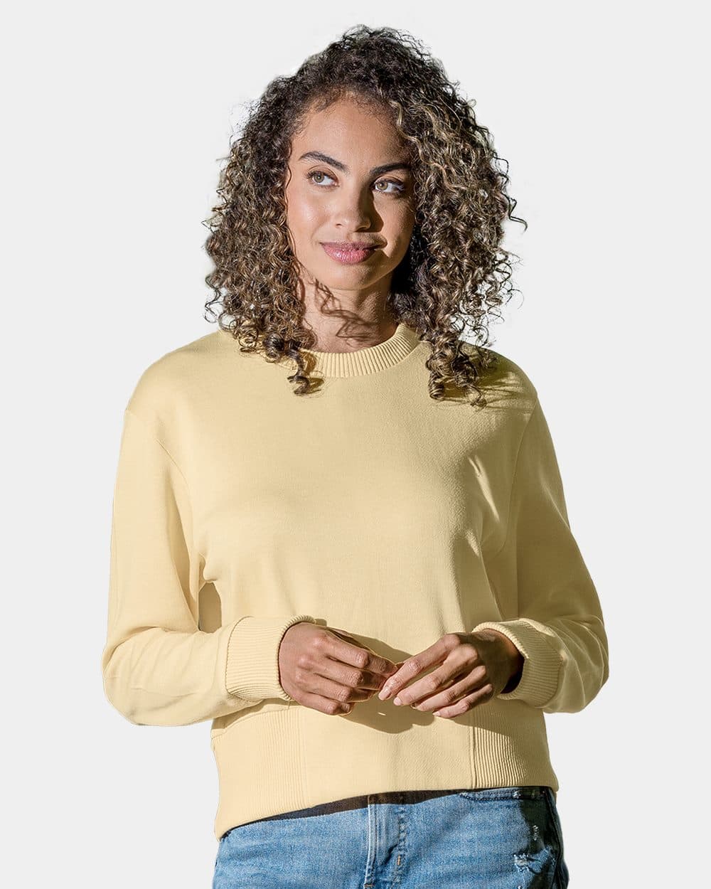 Image for Women's Romi Cloud Fleece Crop Crewneck Sweatshirt - W22106