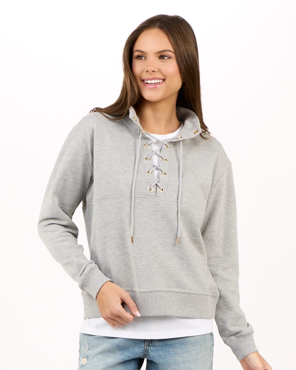 Image for Women's Lace Up Pullover - BW5401