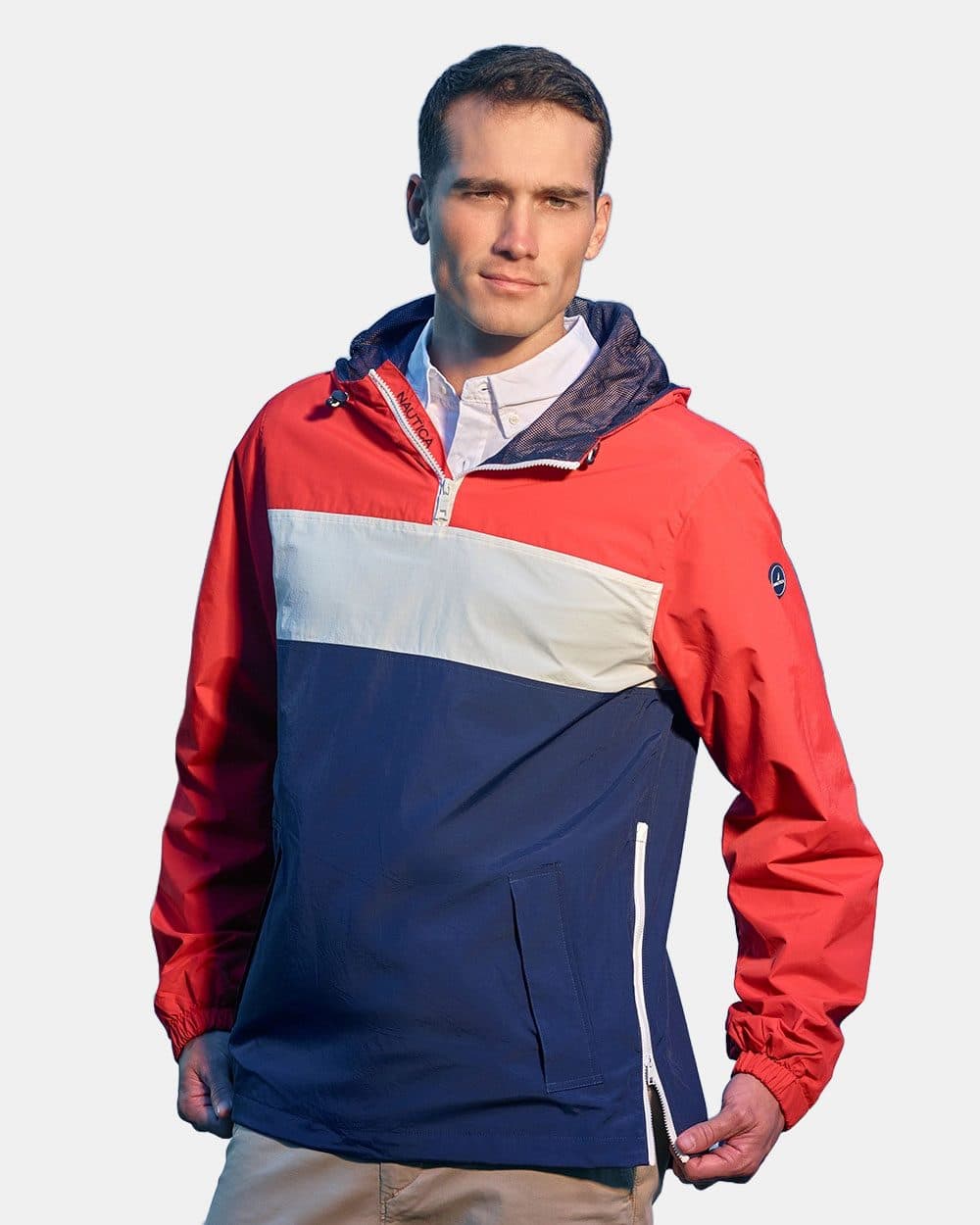 Image for Unisex Windward Anorak Hooded Quarter-Zip Jacket - N17174