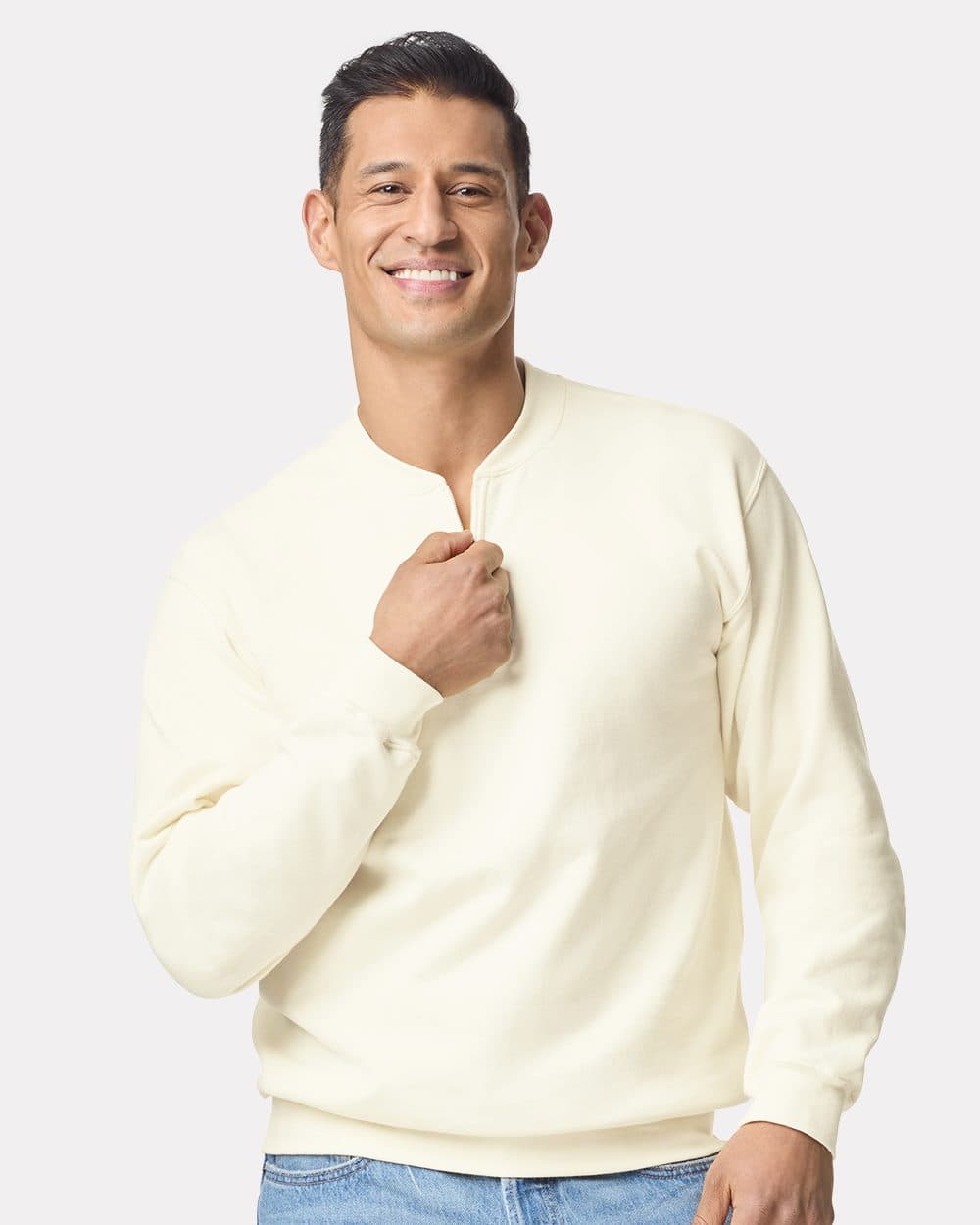 Image for Softstyle® Midweight 1/4 Zip Sweatshirt - SF008