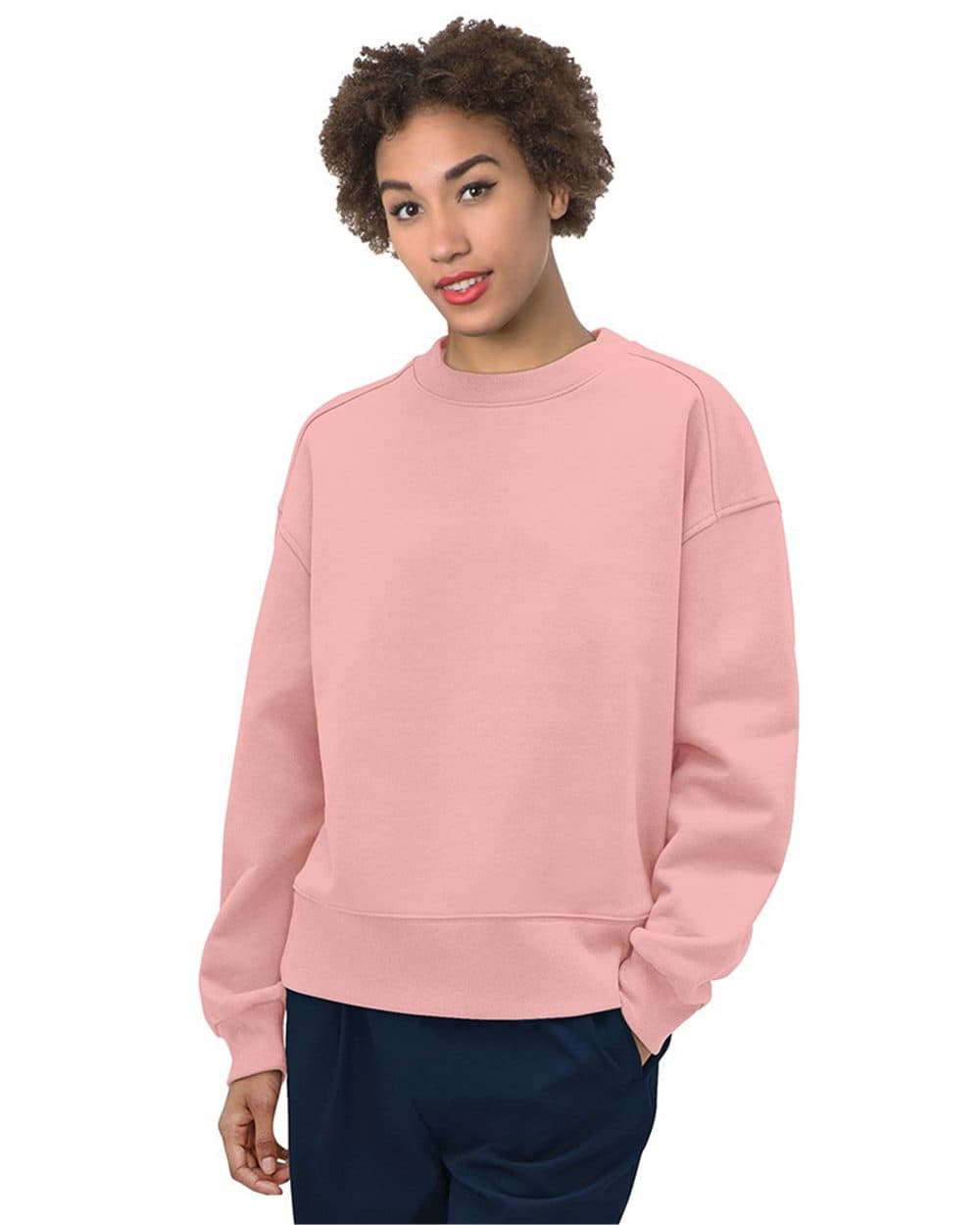 Image for Women's USA-Made Fleece Crewneck Sweatshirt - 7702