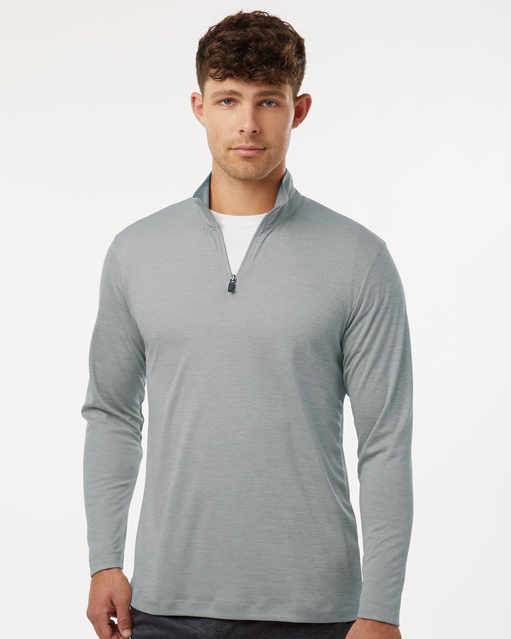 Image for Men's Performance Mélange Quarter-Zip Pullover - 4HM700