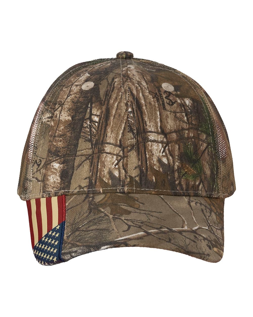 Image for Camo Woven USA Flag Mesh Cap - LC350M