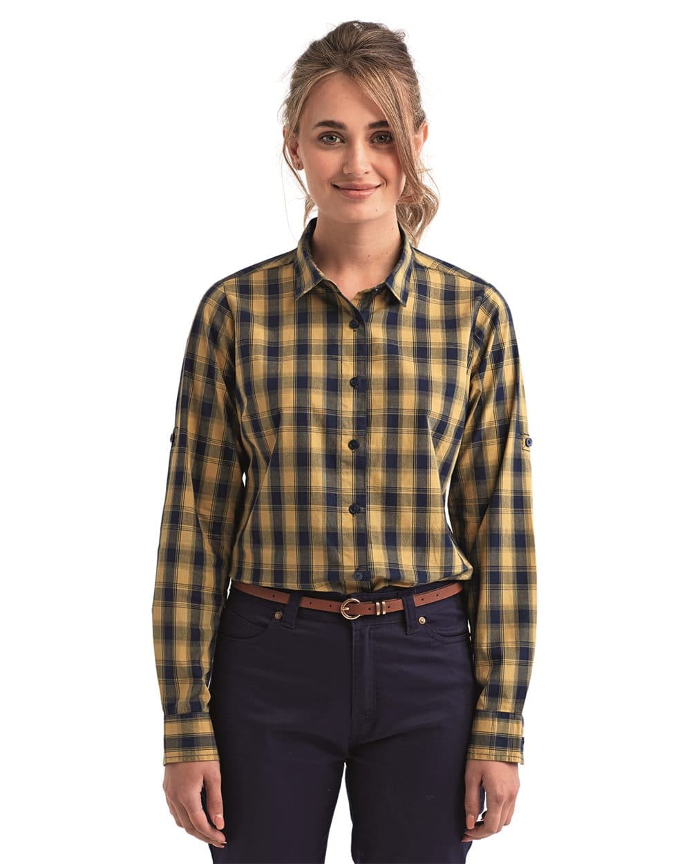 Image for Women's Mulligan Check Long Sleeve Cotton Dress Shirt - RP350