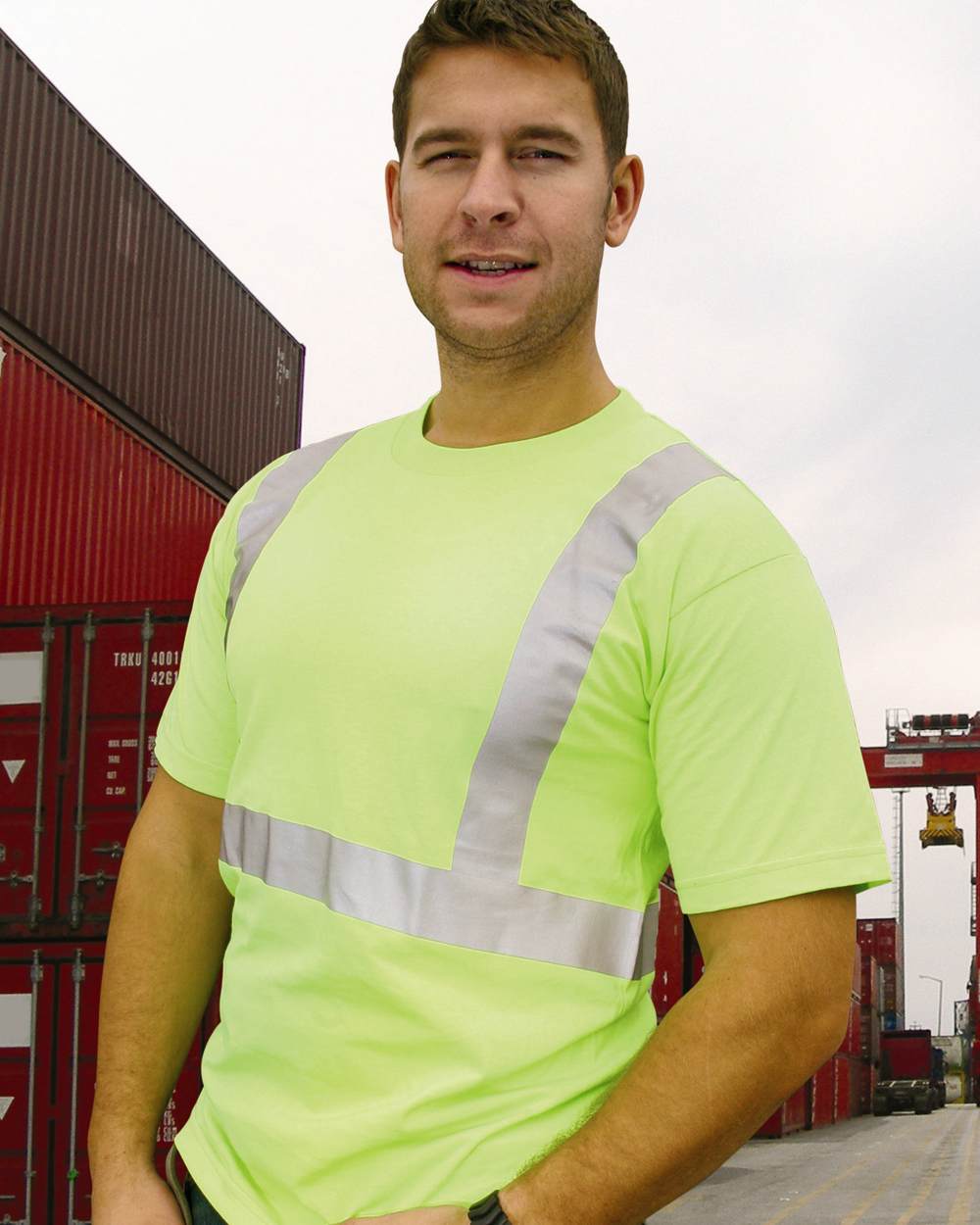 Image for Unisex USA-Made 50/50 High Visibility T-Shirt - 3752