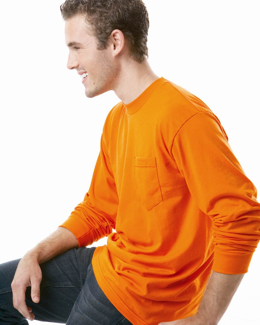 Image for Unisex USA-Made 50/50 Long Sleeve Pocket T-Shirt - 1730