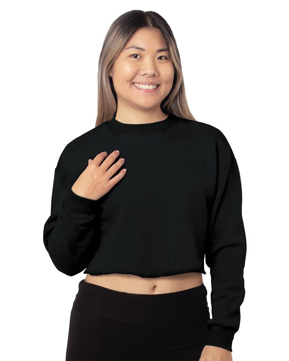Image for Women's USA Made Cropped Crewneck Sweatshirt - 7725
