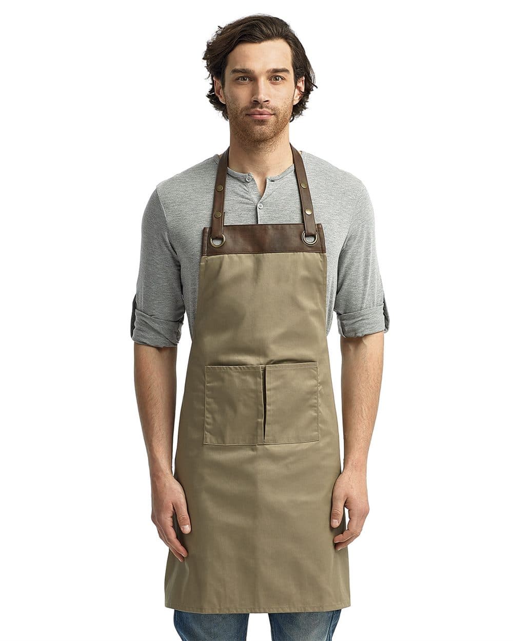 Image for Espresso Bib Apron with Pockets - RP123