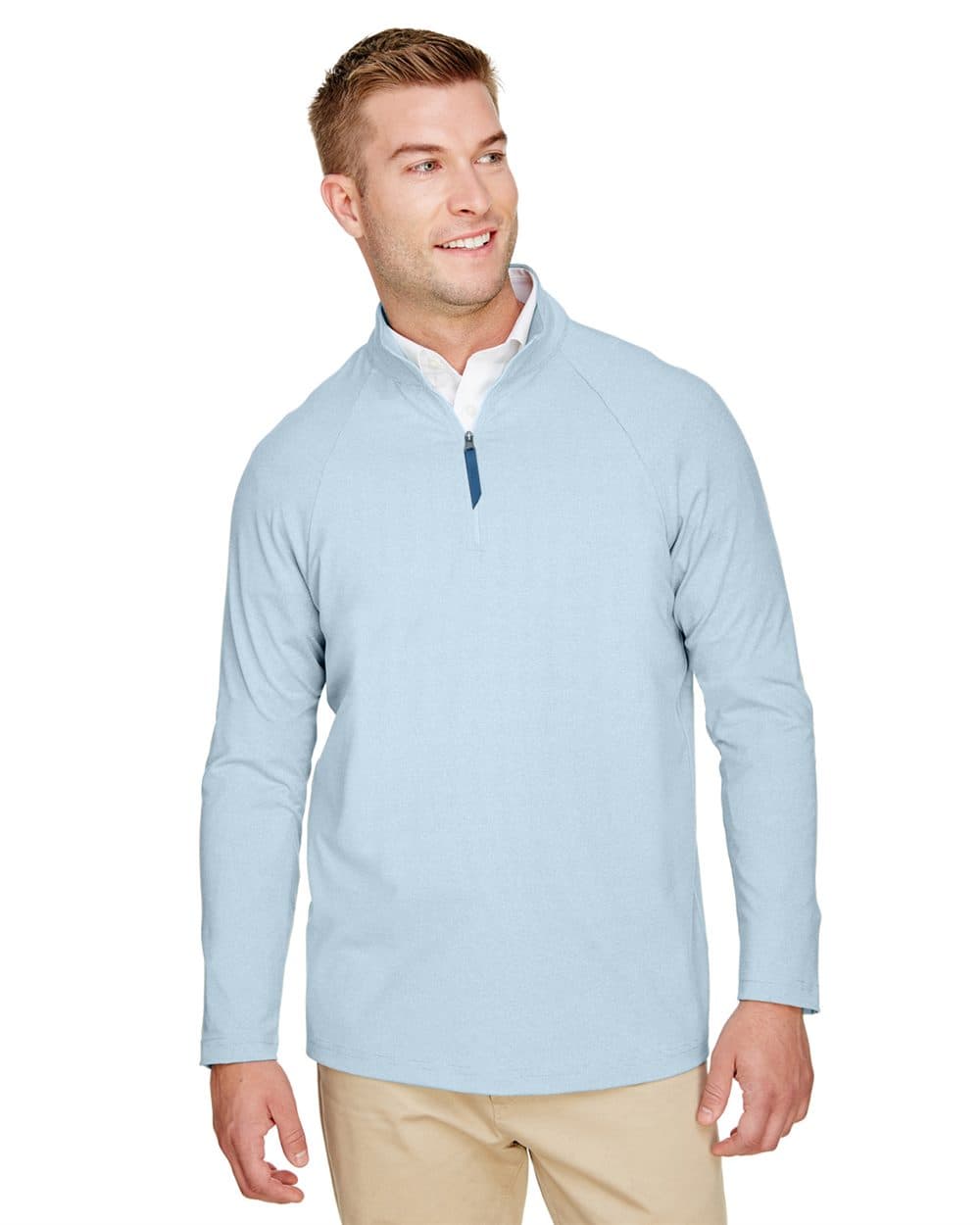 Image for CrownLux Performance® Clubhouse Micro-Stripe Quarter-Zip Pullover - DG480