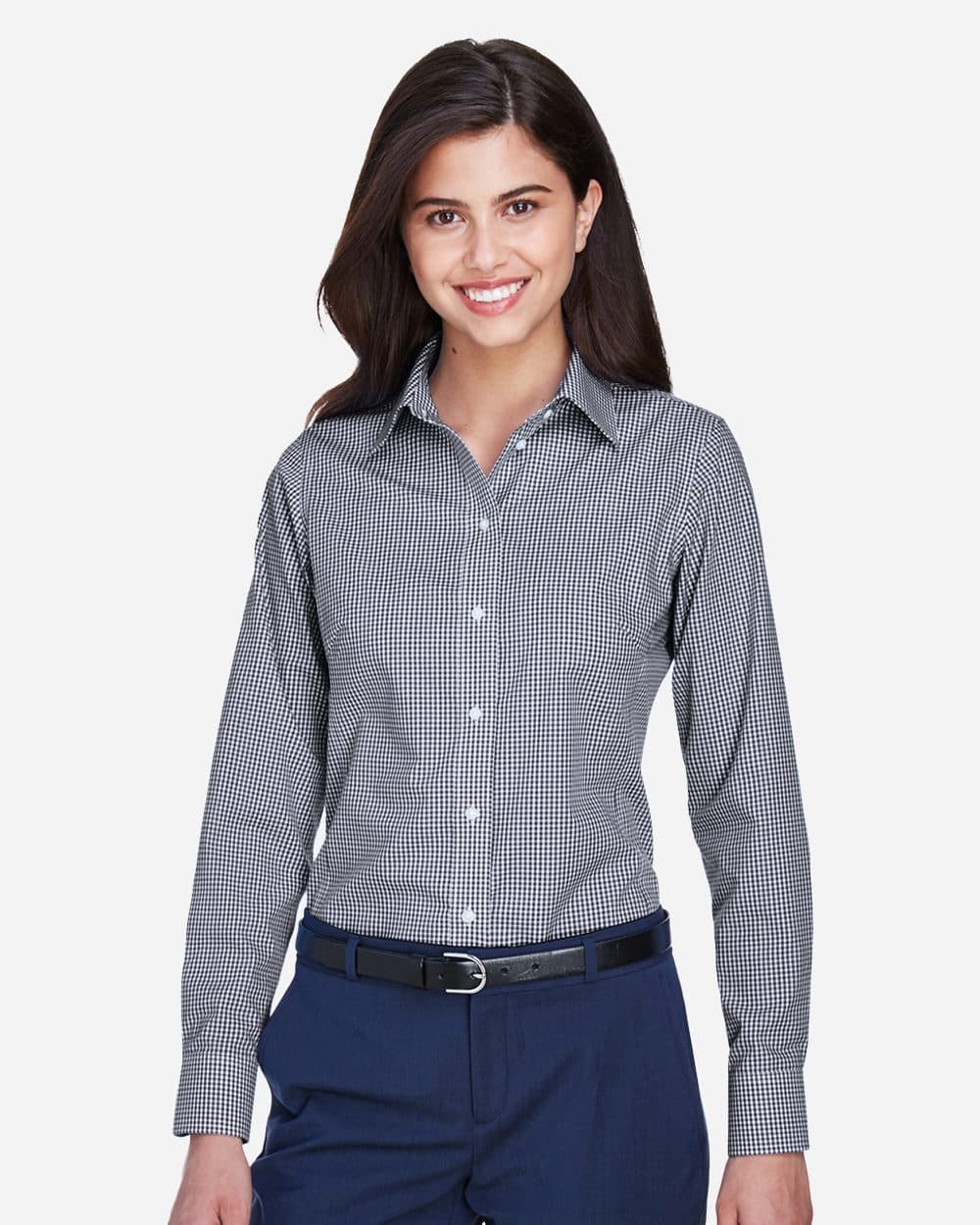 Image for Women's Crown Collection® Gingham Check Woven Dress Shirt - D640W