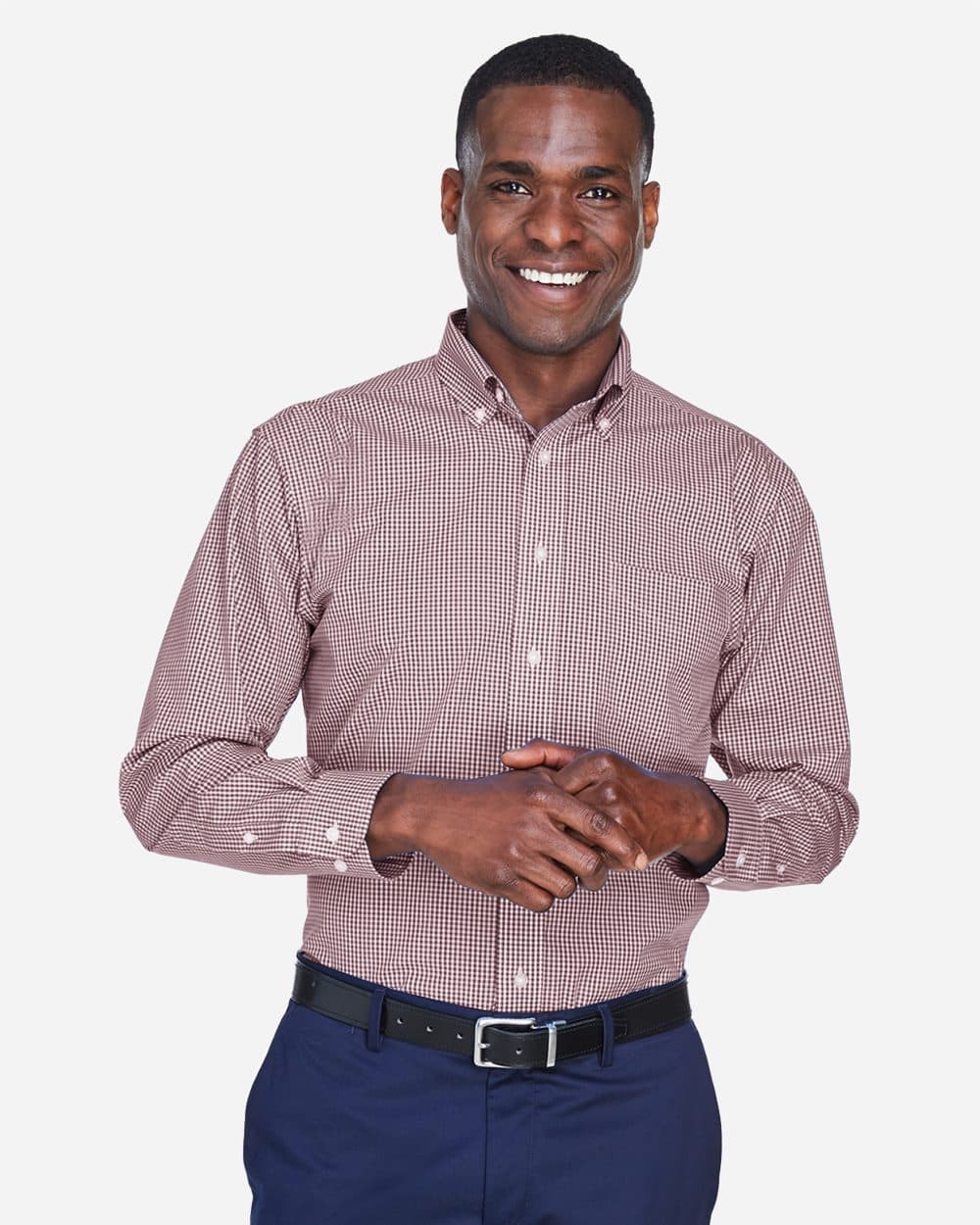 Image for Crown Collection® Gingham Check Woven Dress Shirt - D640