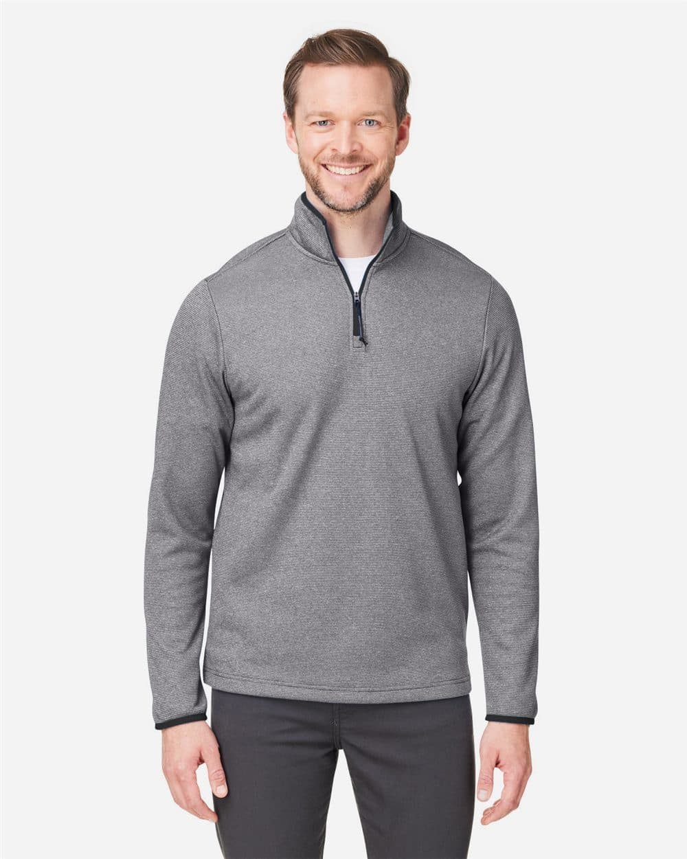 Image for Venture Heathered Stripe Quarter-Zip Pullover - CE73