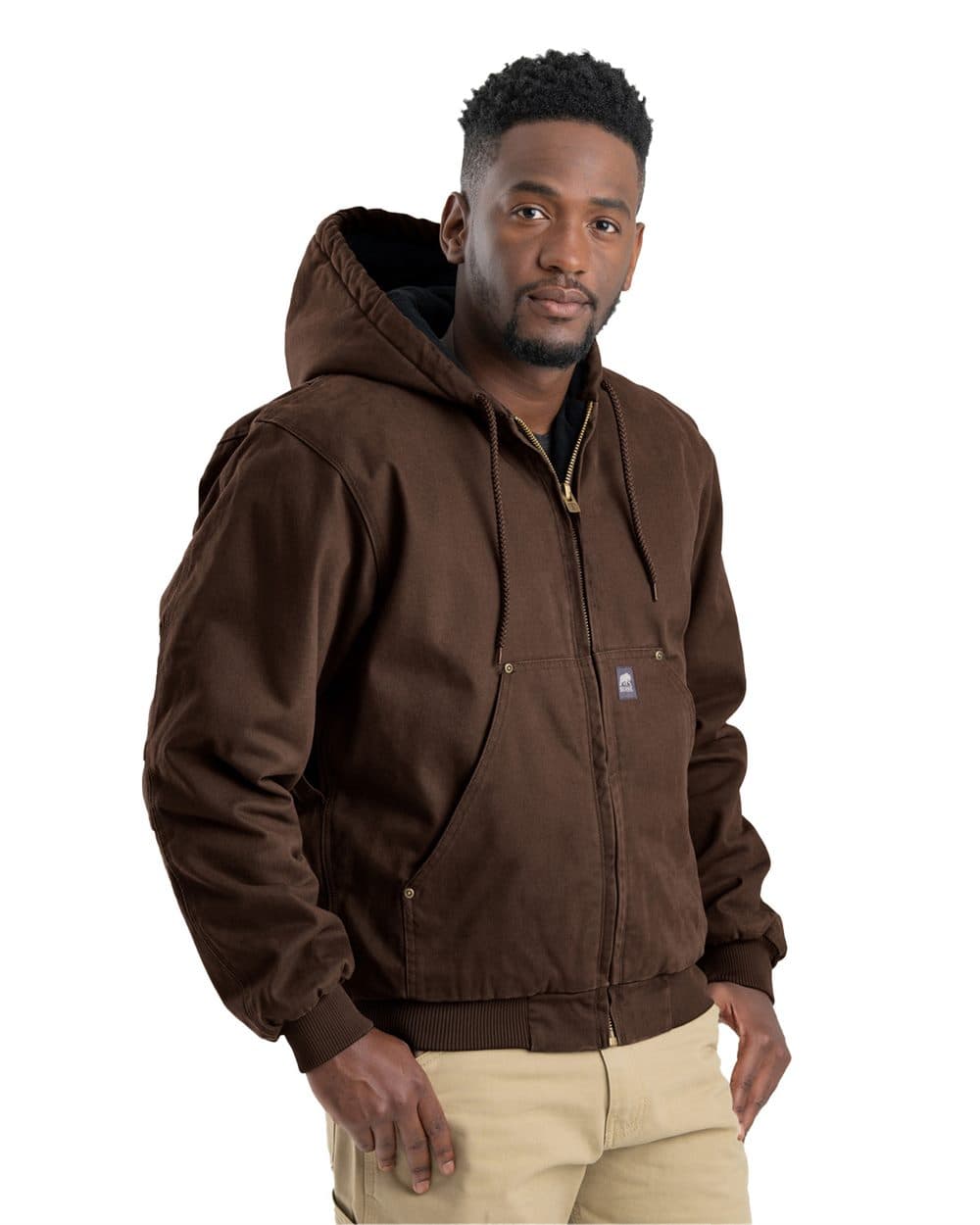 Image for Men's Heartland Washed Cotton Duck Hooded Jacket - HJ375