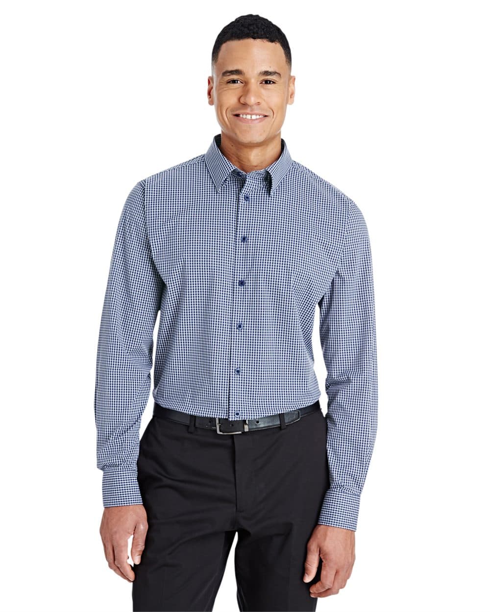 Image for CrownLux Performance® Tonal Mini Check Woven Dress Shirt - DG535