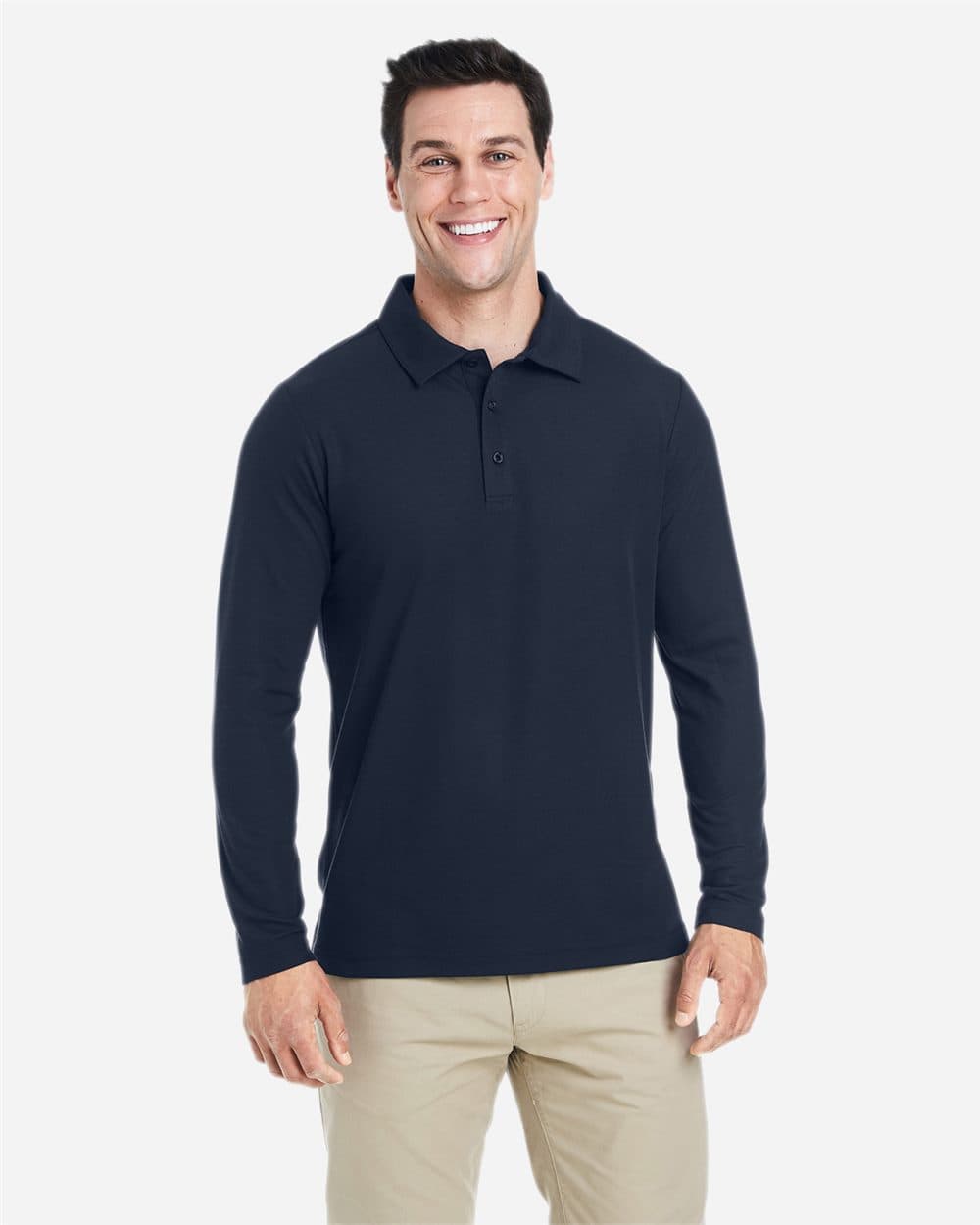 Image for Men's Fusion ChromaSoft™ Long Sleeve Pique Polo - CE112L