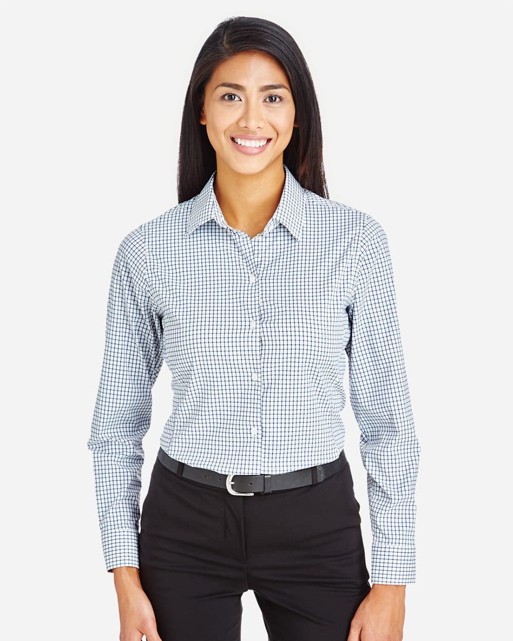 Image for Women's CrownLux Performance® Micro Windowpane Woven Dress Shirt - DG540W