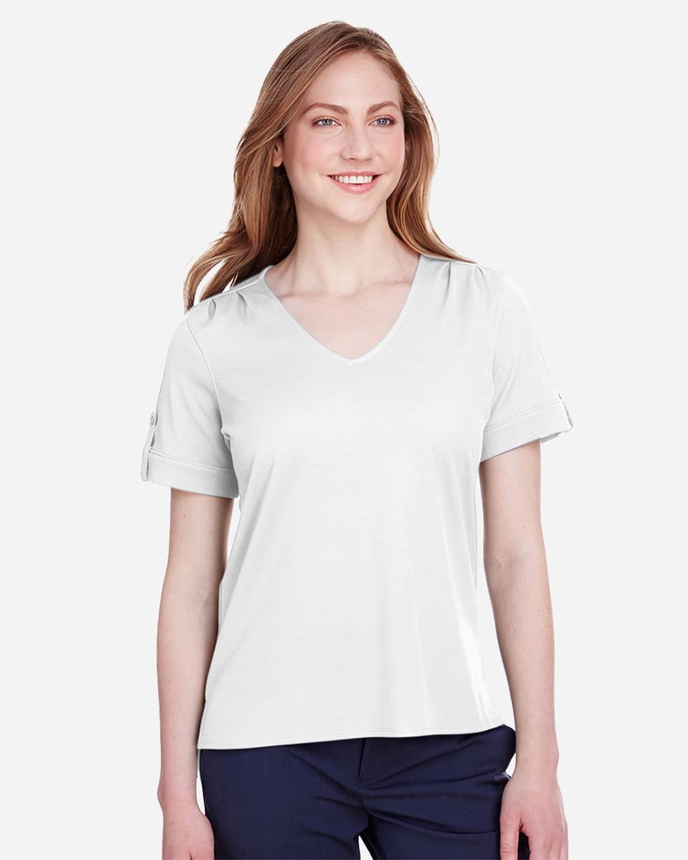 Image for Women's CrownLux Performance® Plaited Rolled Sleeve Shirt - DG20WB