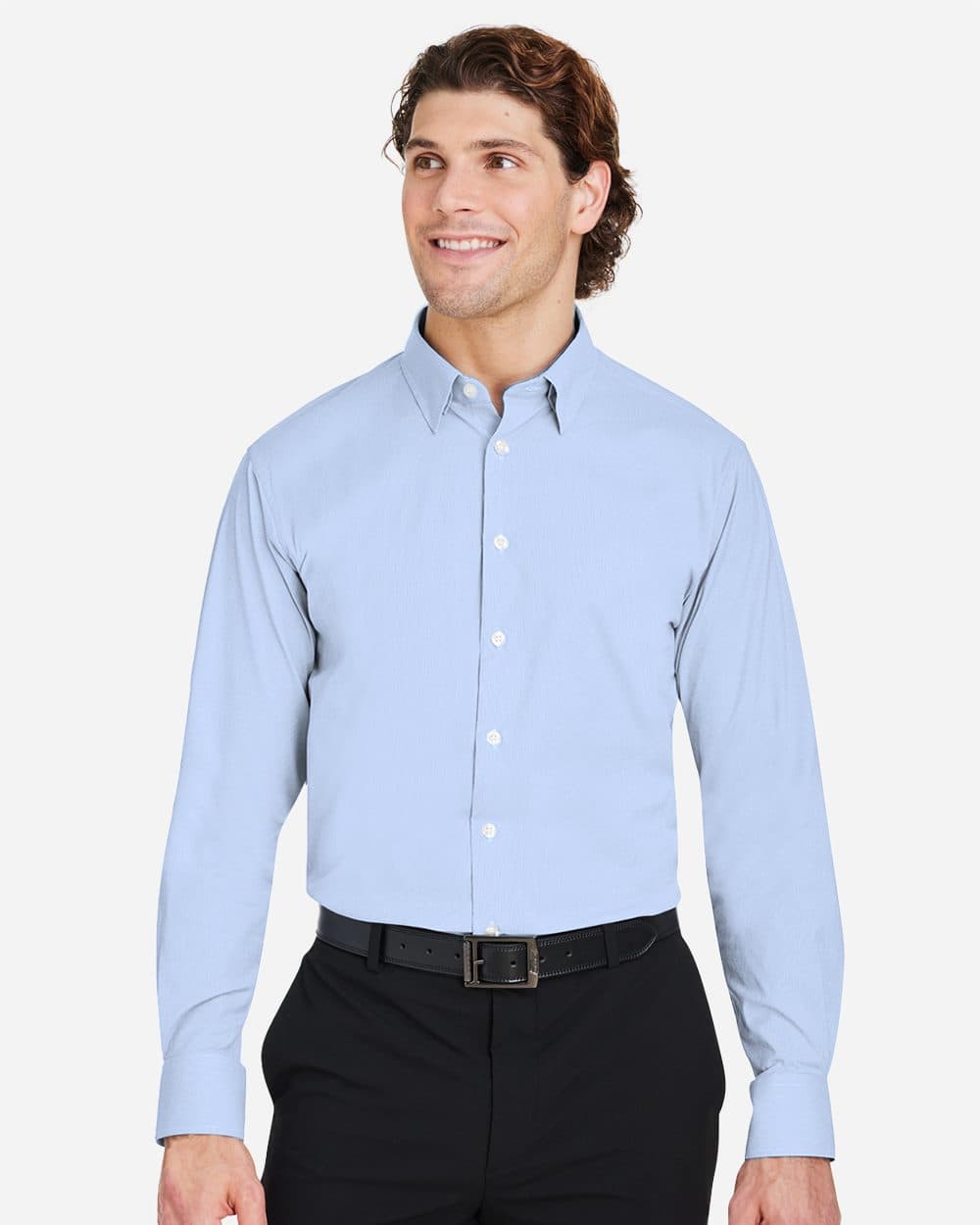 Image for Men's CrownLux Performance® Microstripe Dress Shirt - DG537