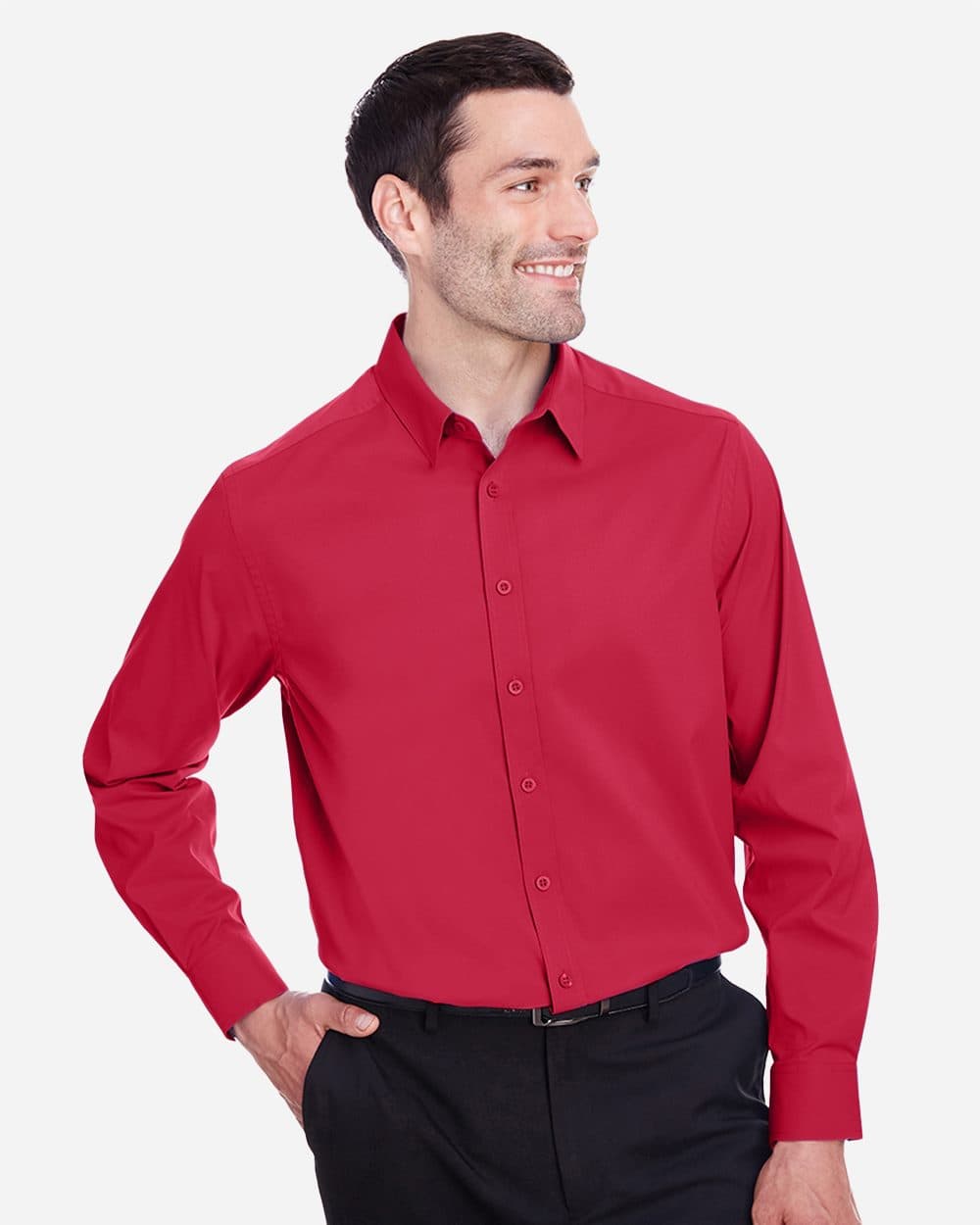 Image for Men's CrownLux Performance® Stretch Woven Dress Shirt - DG542