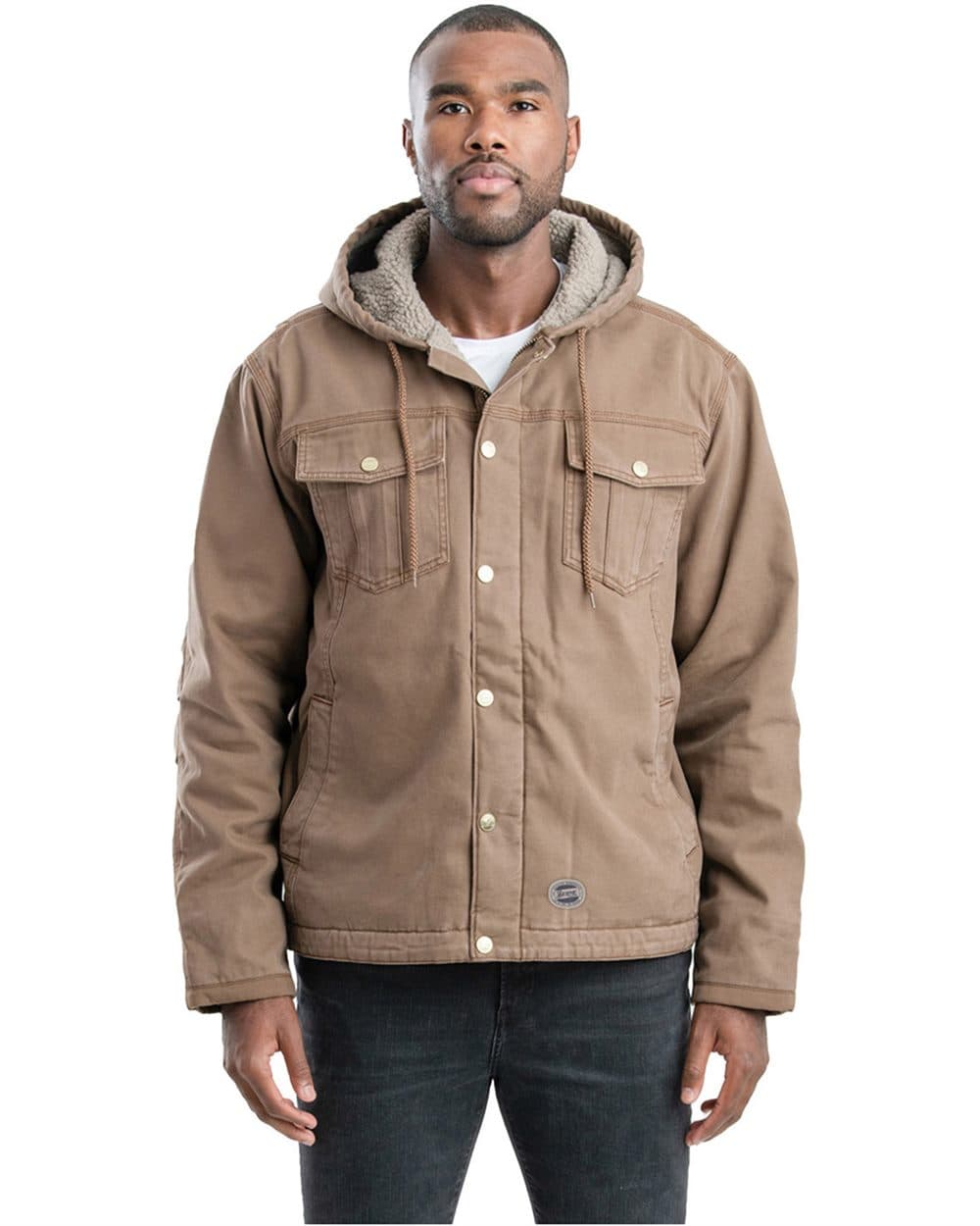 Image for Men's Vintage Washed Sherpa-Lined Hooded Jacket - HJ57