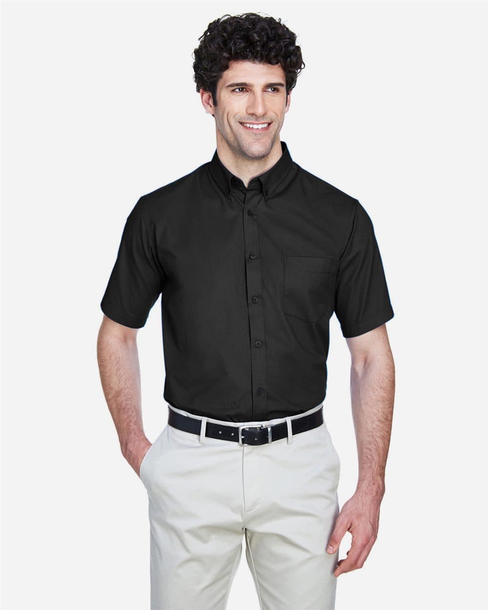 Image for Men's Tall Optimum Short Sleeve Twill Dress Shirt - 88194T