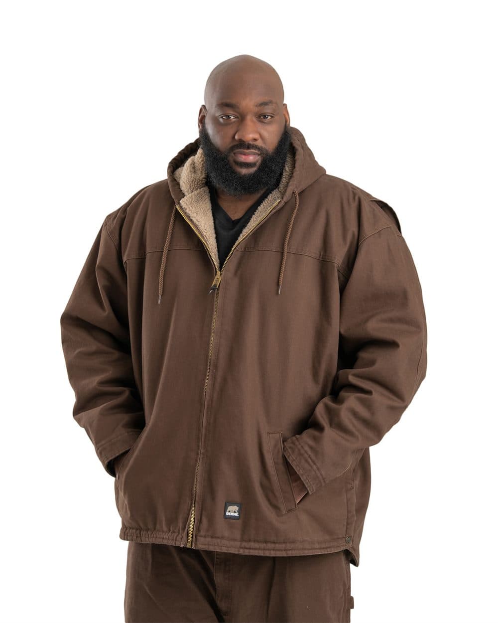 Image for Men's Heartland Washed Duck Hooded Work Coat - HJ626