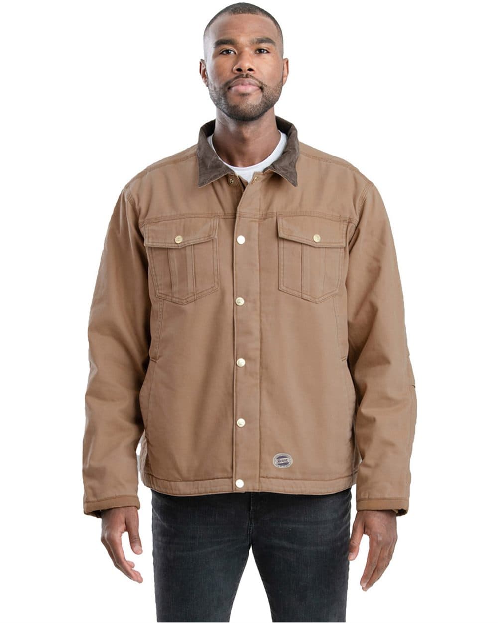 Image for Unisex Tall Vintage Washed Sherpa-Lined Work Jacket - J58T