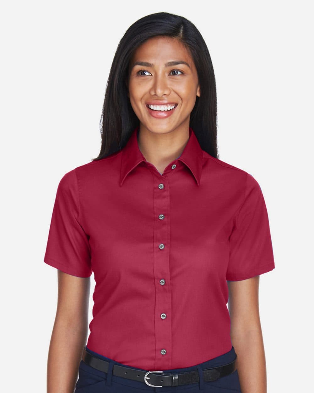 Image for Women's Easy Blend™ Short Sleeve Twill Dress Shirt with Stain-Release - M500SW