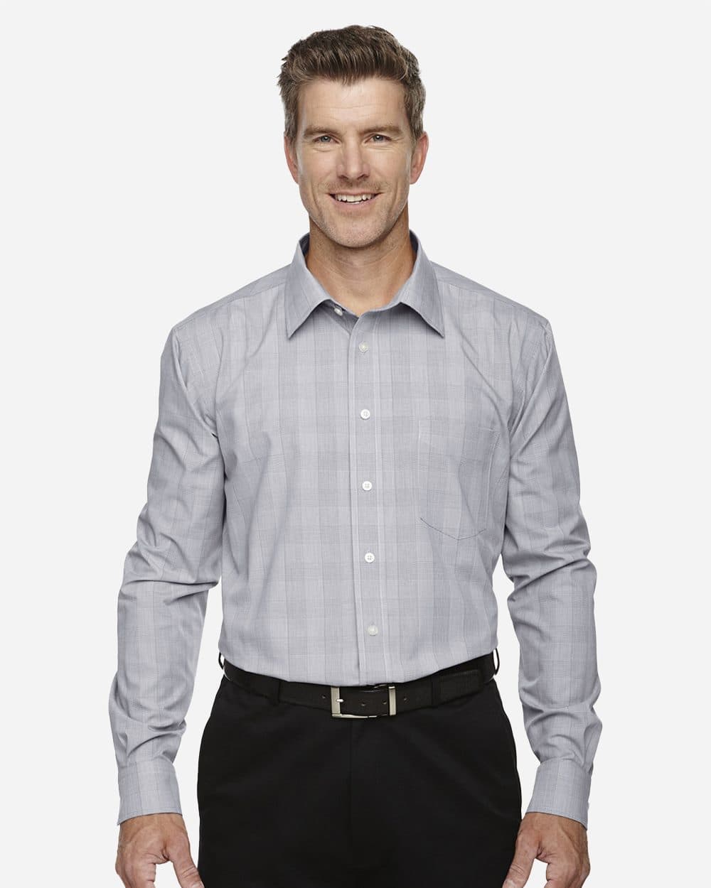 Image for Crown Collection® Glen Plaid Woven Dress Shirt - DG520