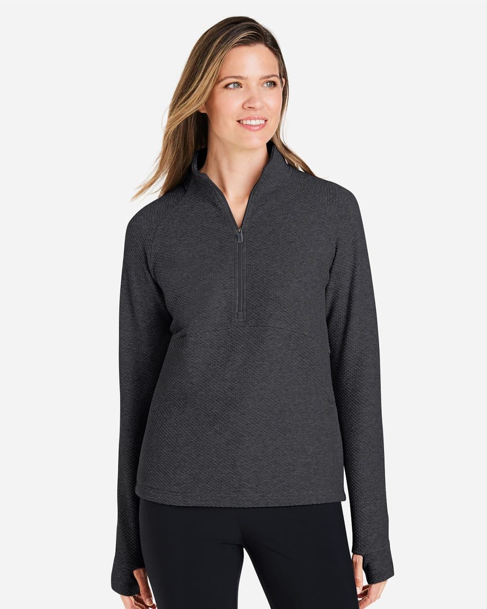 Image for Women's Spirit Textured Quarter-Zip Pullover - NE725W